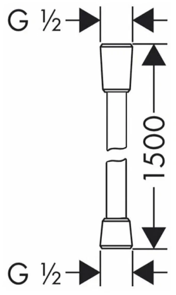 Шланг душевой Lemark (LE8025P-Black) ПВХ, 150 см, TURN-FREE